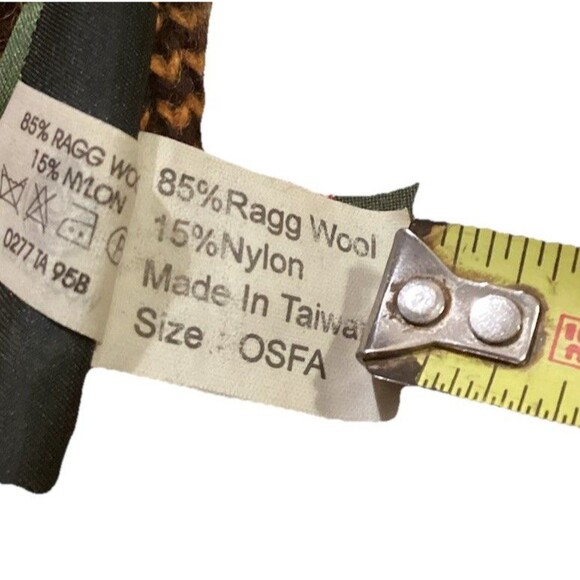 Timberland Ragg Wool Vintage Beanie Skull Cap Winter Stocking Cap Brown OSFA - Picture 7 of 10